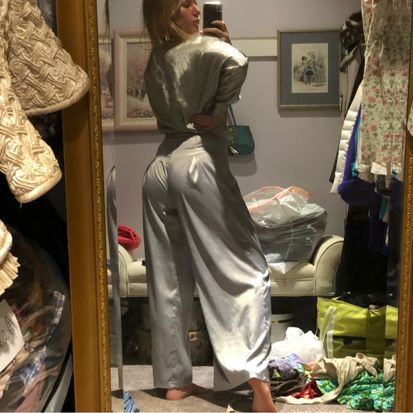 Vintage Silky Bell Bottom Pants - Picture 7 of 15